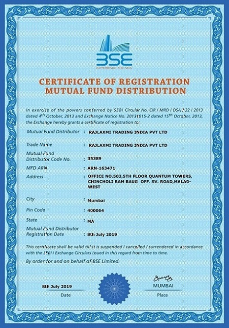 CERTIFICATE OF REGISTRATION BSE STAR MF.